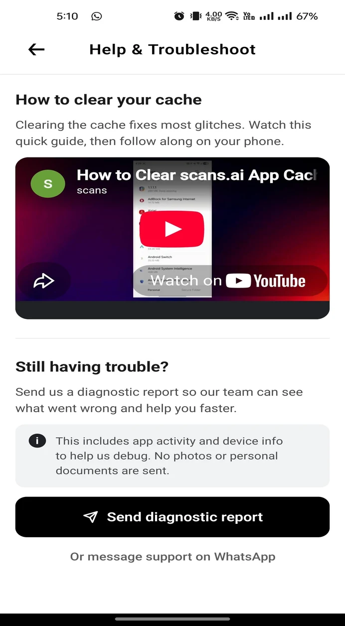 Scans AI screenshot